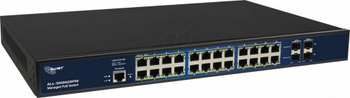 Switch, 26 puertos, Gigabit Ethernet, PoE+, SFP, RJ45/SFP