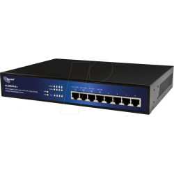Switch, 8 puertos, Gigabit Ethernet, PoE+