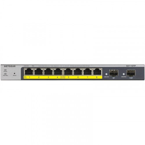 Switch Netgear GS110TP 8 Puertos Gigabit, 2 SFP, PoE+, L2/L3/L4 Gestionado