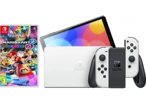 Switch OLED & Mario Kart 8 Deluxe Consola de juegos portátil 17,8 cm 64 GB Pantalla táctil Wifi Negro