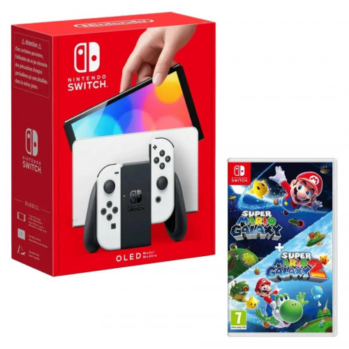 Switch OLED + Super Mario Galaxy 1 y 2