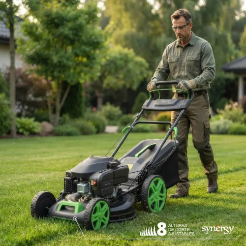 Synergy cortacésped metálico autopropulsado 196cc 4t 51cm corte con mulching