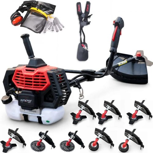Synergy desbrozadora Gasolina 8 en 1 65cc 4,9cv motor 2t Con 6 Discos