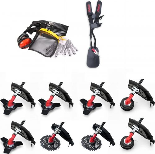Synergy desbrozadora Gasolina 8 en 1 65cc 4,9cv motor 2t Con 6 Discos