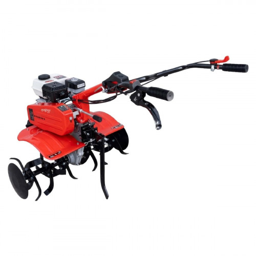 Synergy Motoazada Gasolina 208cc 7,5CV 4T OHV – 90cm Regulable, 3 Marchas, Ruedas 400x8 y Kit Agrícola con Asurcador