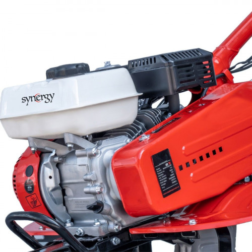 Synergy Motoazada Gasolina 208cc 7,5CV 4T OHV – 90cm Regulable, 3 Marchas, Ruedas 400x8 y Kit Agrícola con Asurcador