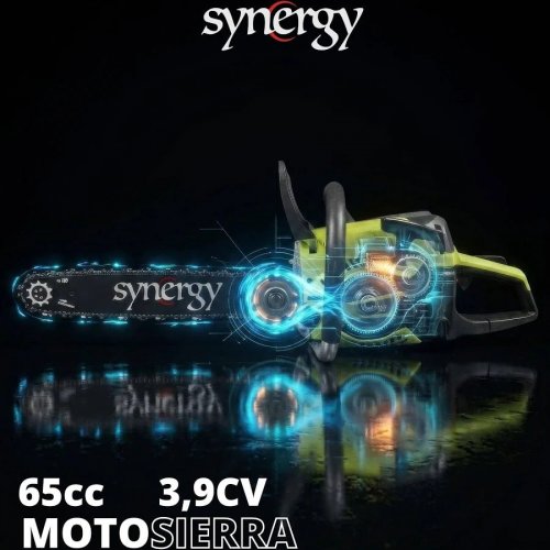 Synergy motosierra gasolina 65cc 3,9cv – espada 50cm