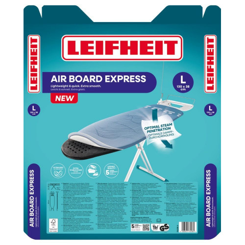 Tabla de planchar 130x38 Air Board Express L Solid Leifheit Blanco