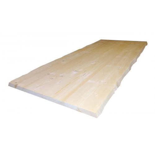 Tablero macizo de abeto 80/90x200x4,5cm tarugo 2 lados bruto