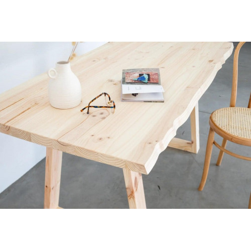 Tablero macizo de pino de 40mm de espesor y 85x200cm