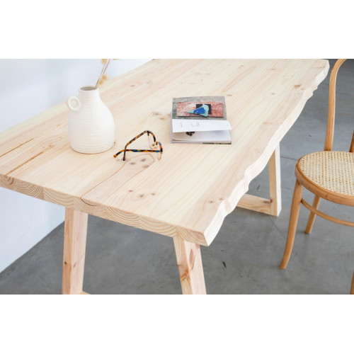 Tablero macizo de pino de 40mm de espesor y 85x200cm