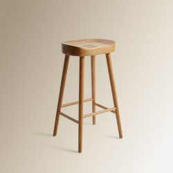 Taburete de madera de roble Dani Natural