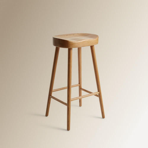 Taburete de madera de roble Dani Natural