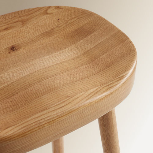 Taburete de madera de roble Dani Natural