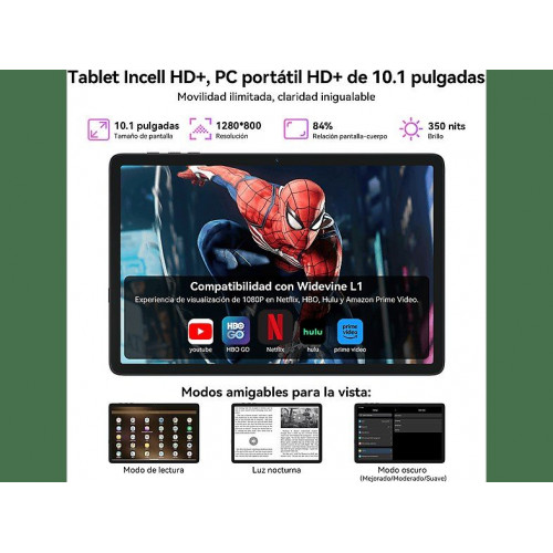 TABWEE T20, 256 GB, Gris, 10,1 