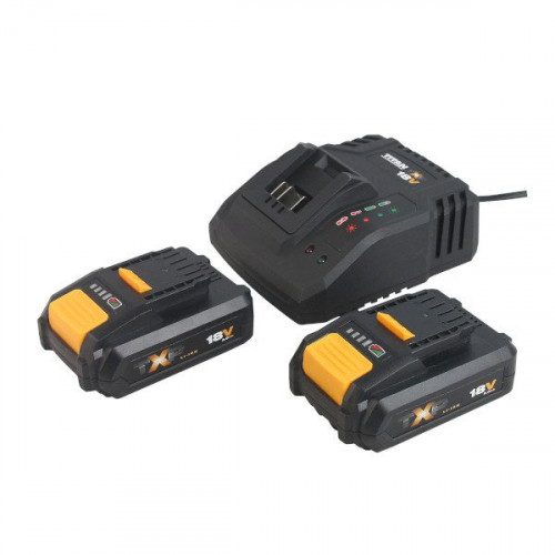 Taladro atornillador con 2 baterías y cargador 18 V Titan