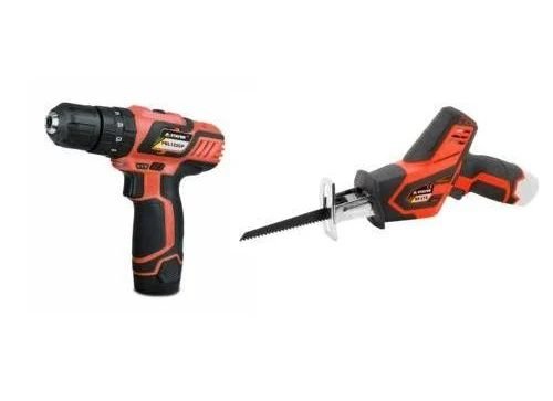 Taladro atornillador stayer 12v pbl122cpk + sierra sable SSL12