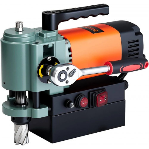 Taladro de banco magnético de perfil bajo vevor de 1300 W con orificio de 35 mm