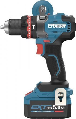 Taladro percutor 18v elite 150nm brushless 2x5ah erbauer