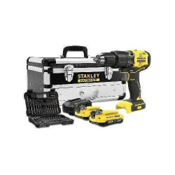 Taladro Percutor BRUSHLESS Stanley fatmax sfmcd715d2f con 2 baterías
