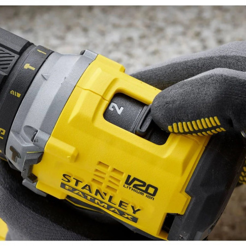 Taladro Percutor BRUSHLESS Stanley fatmax sfmcd715d2f con 2 baterías