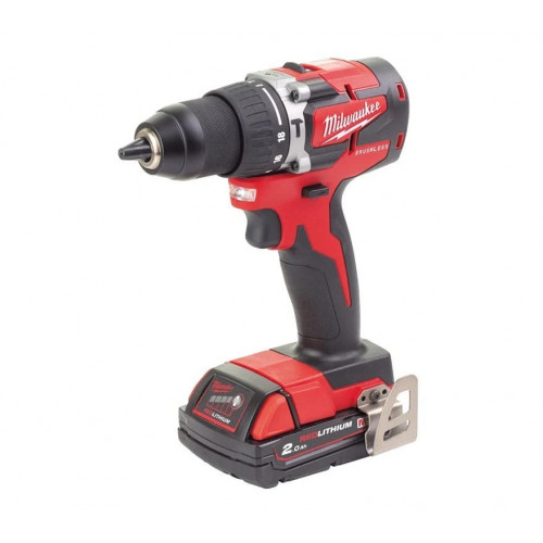 Taladro Percutor M18 con 2 baterías 2Ah + Cargador + Maletin Milwaukee M18 CBLPD-202C