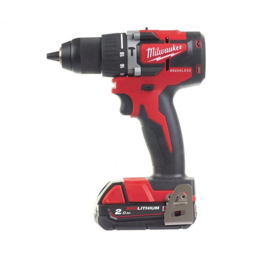 Taladro Percutor M18 con 2 baterías 2Ah + Cargador + Maletin Milwaukee M18 CBLPD-202C