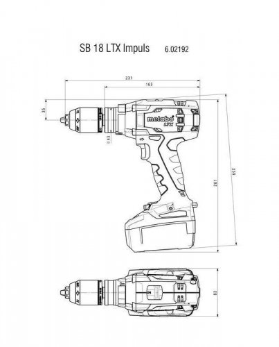Taladro Sb 18ltx Impuls Metabo