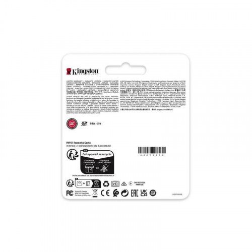 Tarjeta de memoria Kingston Canvas React Plus 512GB SDXC UHS-II V60 280MB/s