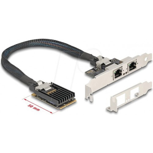 Tarjeta de red, miniPCIe I/O, Gigabit Ethernet, 2x RJ45