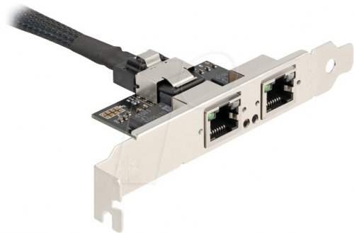 Tarjeta de red, miniPCIe I/O, Gigabit Ethernet, 2x RJ45