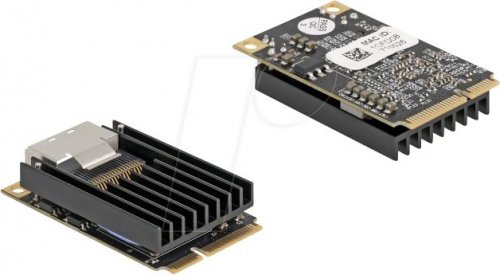 Tarjeta de red, miniPCIe I/O, Gigabit Ethernet, 2x RJ45