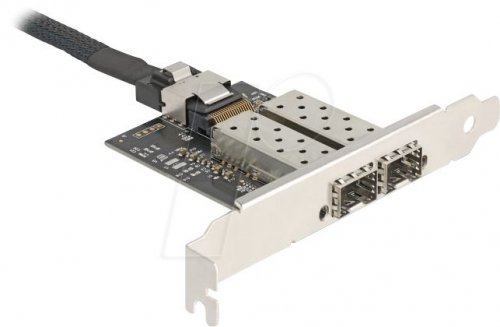 Tarjeta de red, miniPCIe I/O, Gigabit Ethernet, 2x SFP