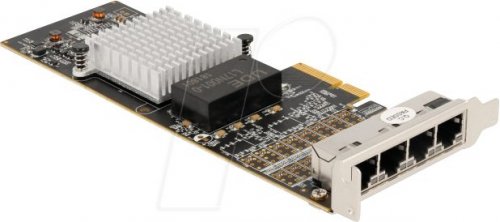 Tarjeta de red, PCI Express, 4x Gigabit Ethernet