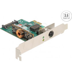 Tarjeta de red, PCIe, 2,5 Gigabit Ethernet, 1 x M12, PoE+