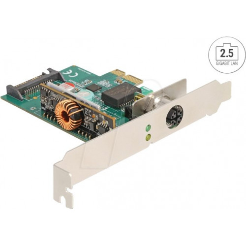 Tarjeta de red, PCIe, 2,5 Gigabit Ethernet, 1 x M12, PoE+