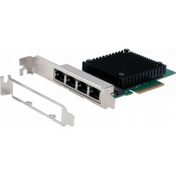 Tarjeta de red, PCIe, 2,5 Gigabit Ethernet, 4x RJ45