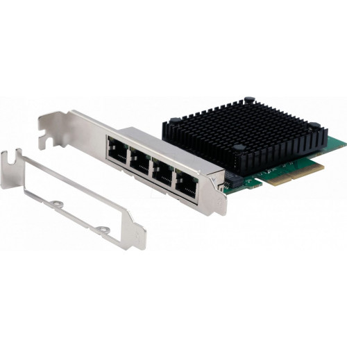 Tarjeta de red, PCIe, 2,5 Gigabit Ethernet, 4x RJ45