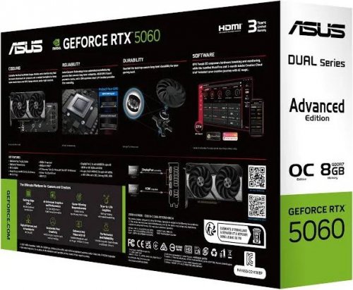 Tarjeta Grafica RTX 5060 8GB Asus Dual OC GDDR7