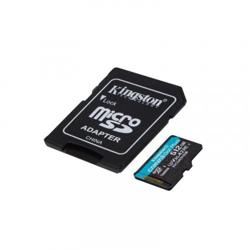 Tarjeta microSD Kingston Canvas Go Plus Gen4 512GB 200MB/s A2 U3 V30 + Adaptador