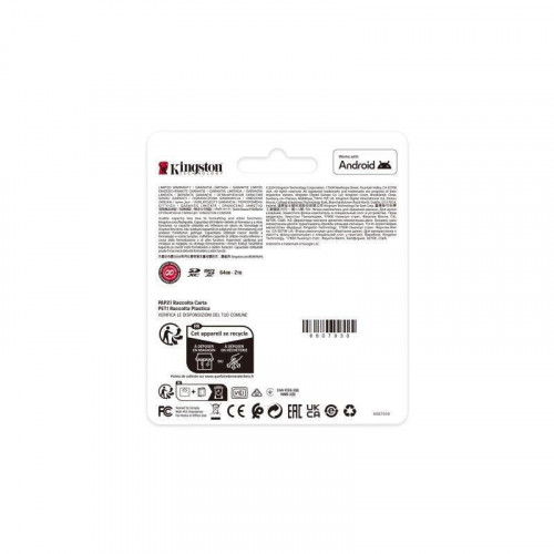 Tarjeta MicroSD Kingston Canvas Select Plus 1TB Clase 10 UHS-I V30 A1 150MB/s Negra