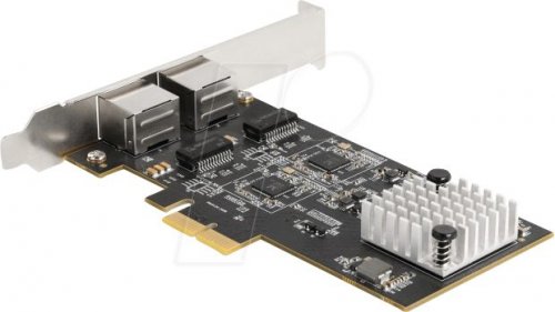 Tarjeta PCI Express x2 a 2 x RJ45 5 Gigabit LAN
