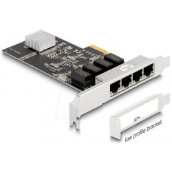 Tarjeta PCI Express x4 a 4 x RJ45 Gigabit LAN