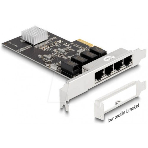 Tarjeta PCI Express x4 a 4 x RJ45 Gigabit LAN