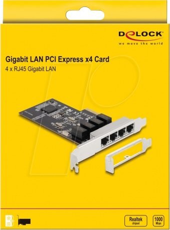 Tarjeta PCI Express x4 a 4 x RJ45 Gigabit LAN