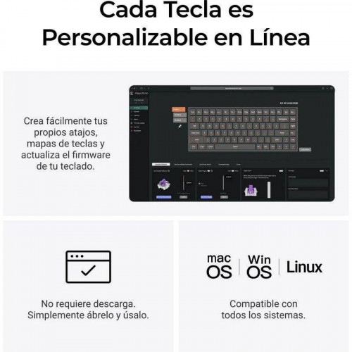 Teclado Keychron K10 HE Hall Effect Magnético inalámbrico con switches magnéticos, RGB y marco de aluminio y madera