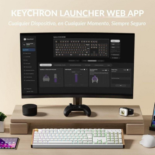 Teclado Keychron K10 HE magnético Hall Effect ISO-ES inalámbrico RGB programable