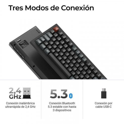Teclado Keychron V6 Ultra 8K mecánico inalámbrico personalizable RGB 100%