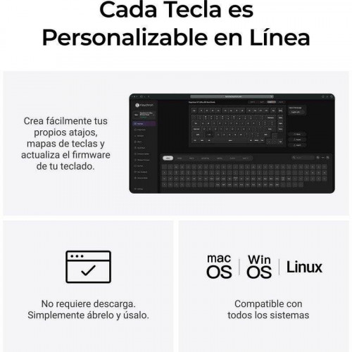 Teclado Keychron V6 Ultra 8K mecánico inalámbrico personalizable RGB 100%