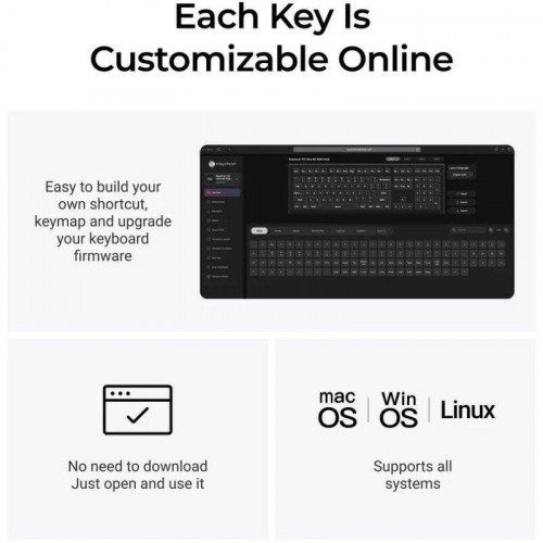 Teclado Keychron V6 Ultra 8K mecánico inalámbrico RGB con switches hot-swappable